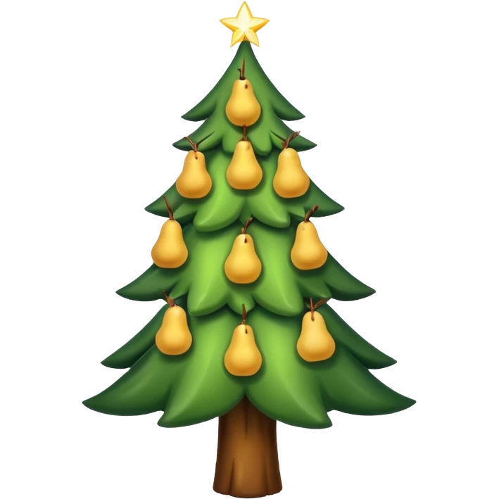 weihnachtsbaum mit birnen statt gugeln die leeuchten emoji