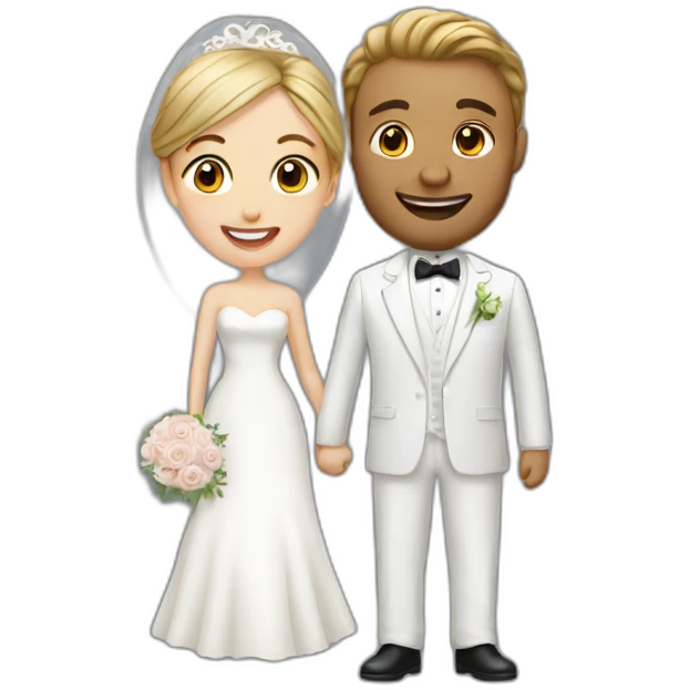 Bride and the groom emoji