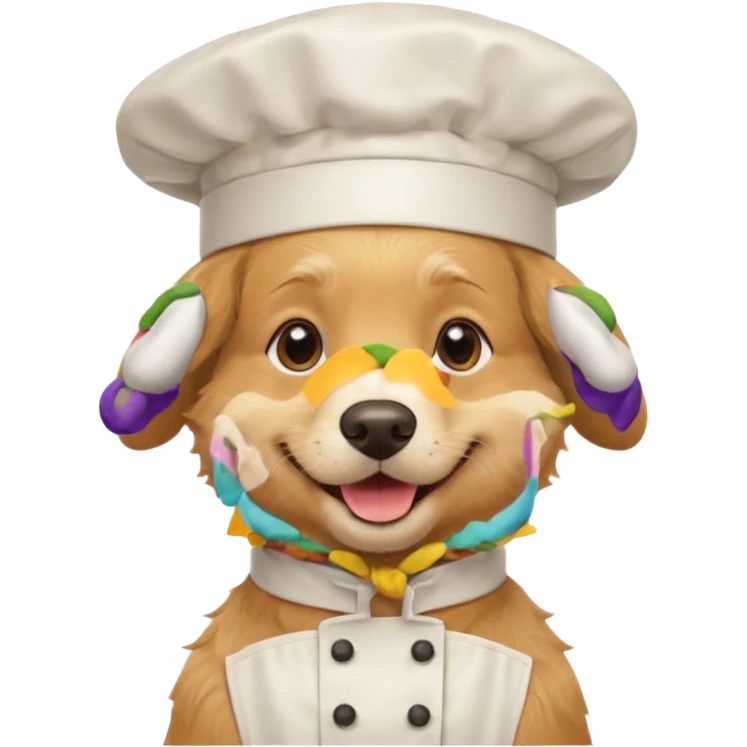 chef golden dog emoji