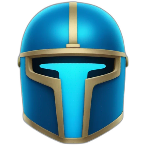 Blue mandalorisn helmet emoji