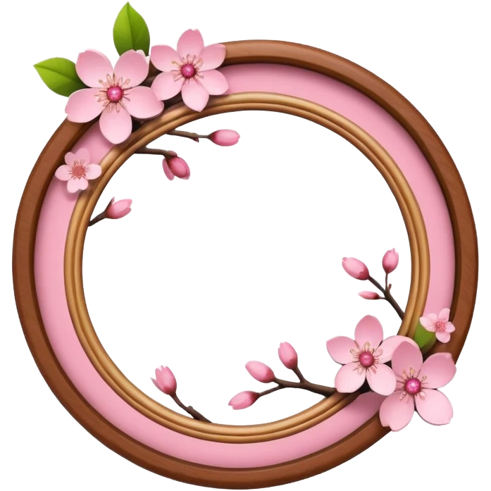 cherry blossom shaped photo frame emoji
