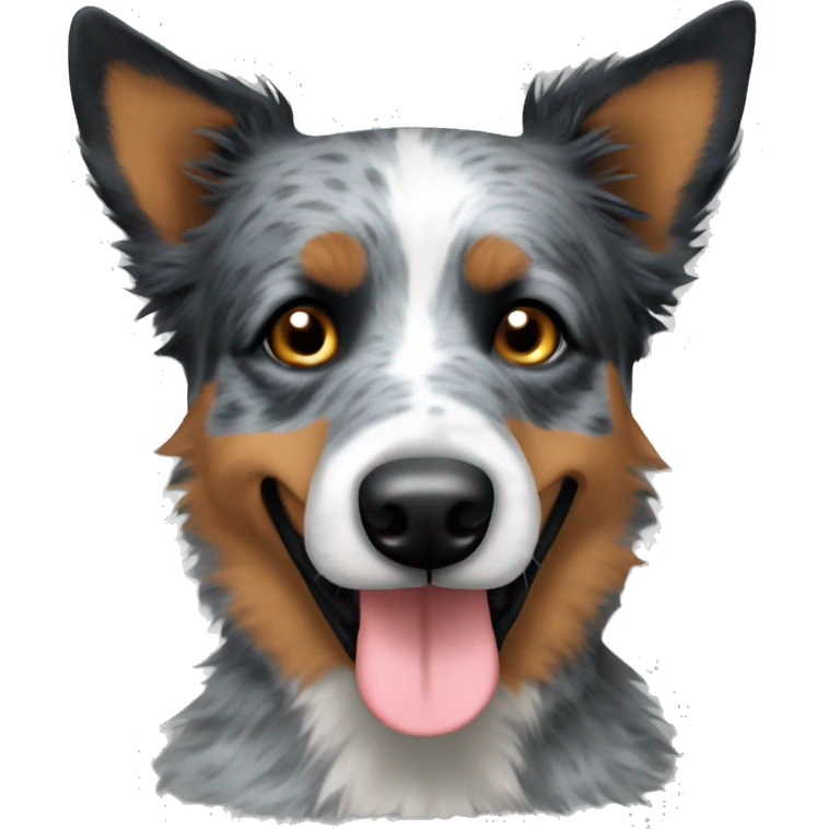 Long haired Blue heeler emoji