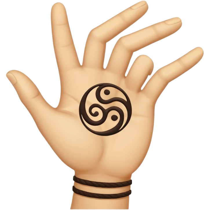 Triskelion hand sign emoji