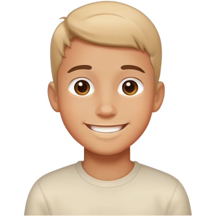 A boy with smile emoji