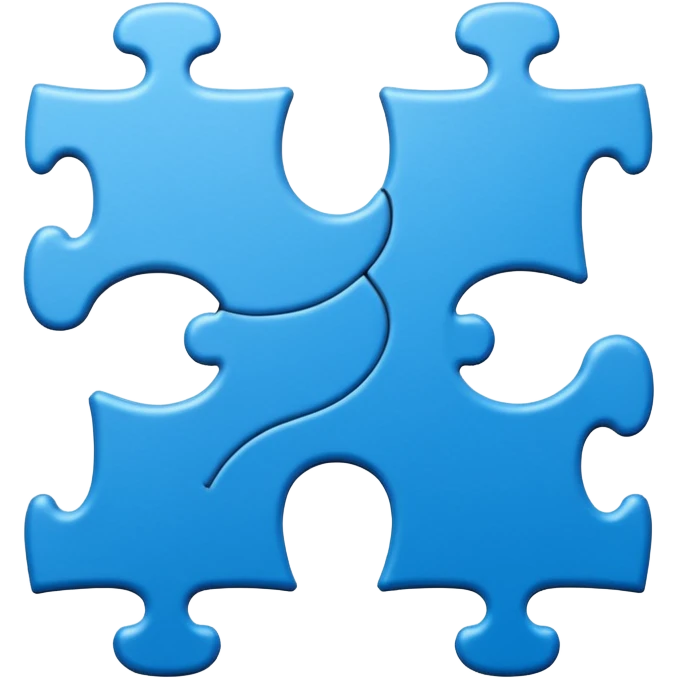 two puzzle pieces slightly separated emoji