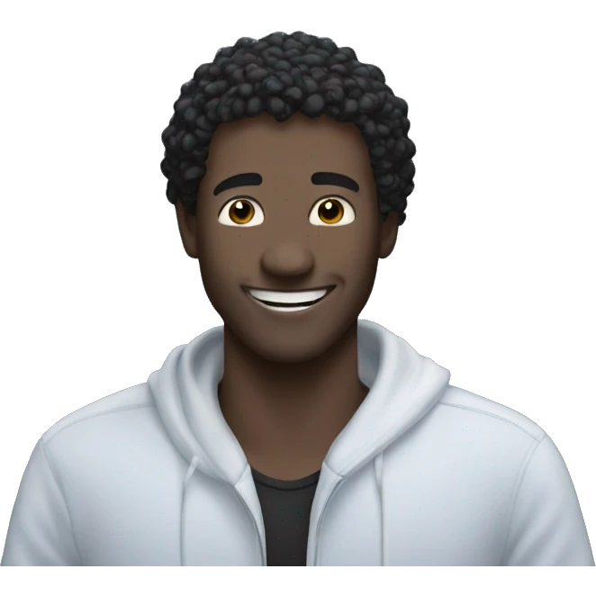 happy meme dude in black emoji
