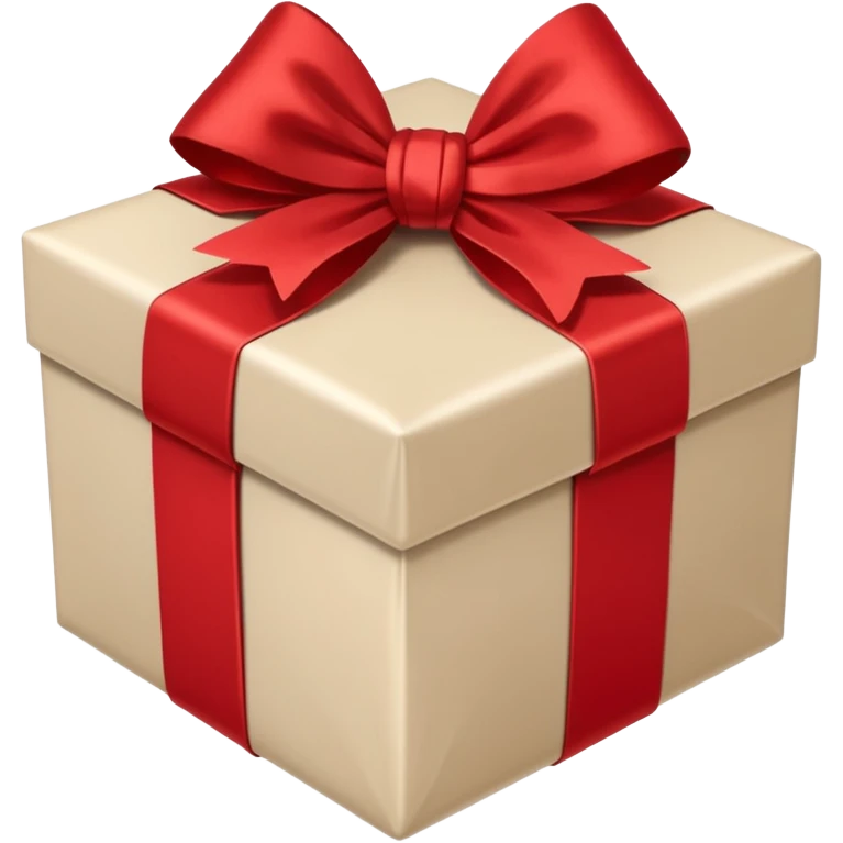 A beige and white christmans gift, with a label that says Rique. emoji