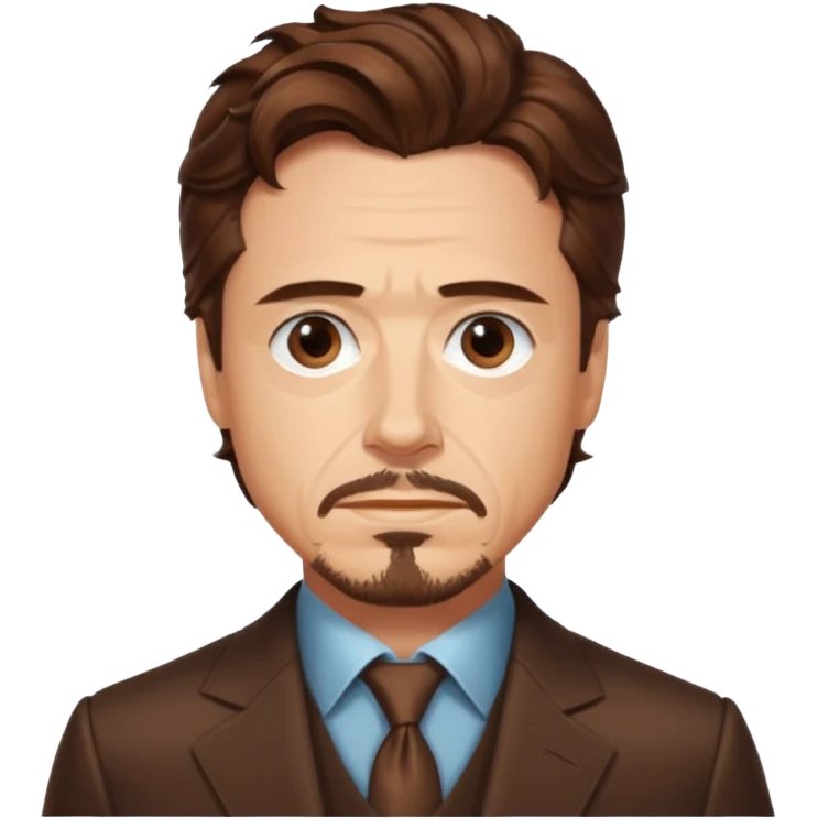 Tony Stark with wavy hair emoji