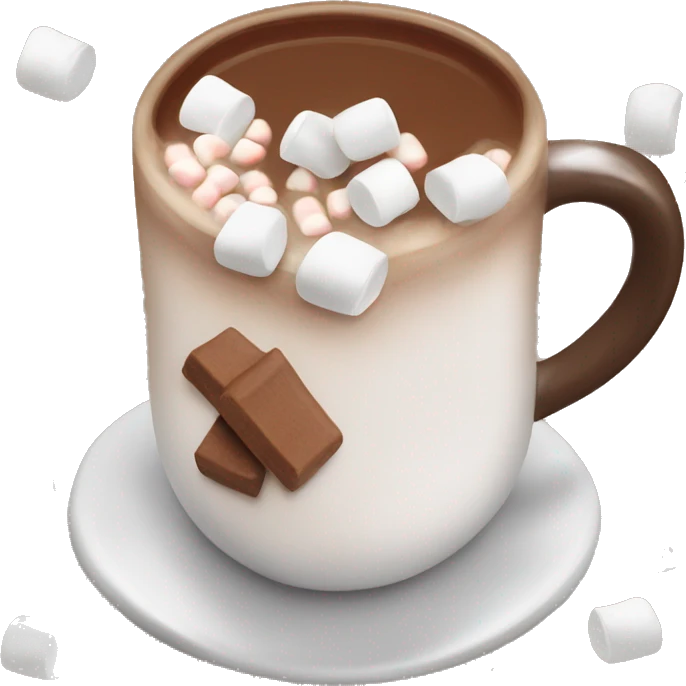 Hot chocolate with marshmallows on top emoji