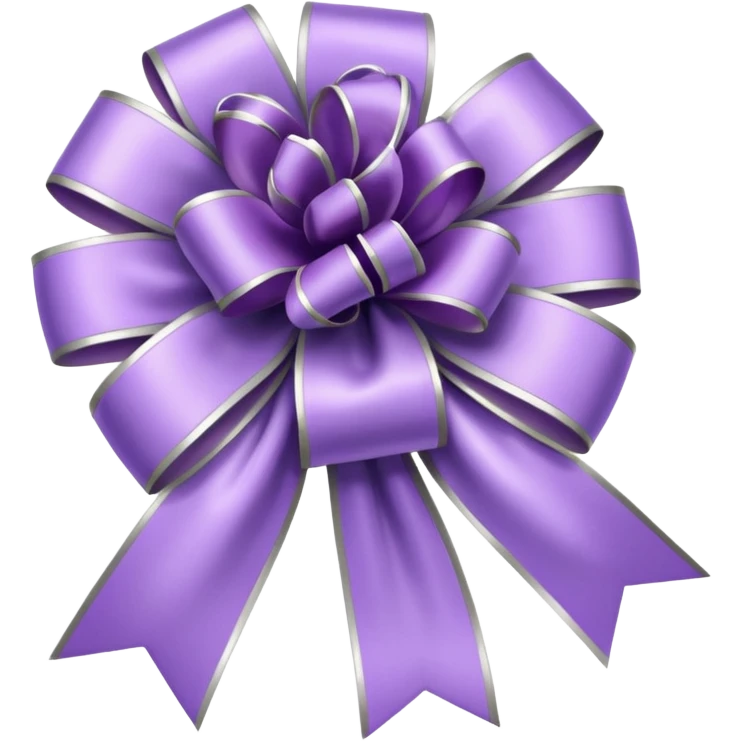 Bouquet of lilac flowers with a satin and metallic bow emoji