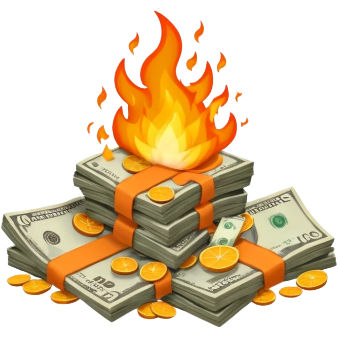 Money on Fire emoji