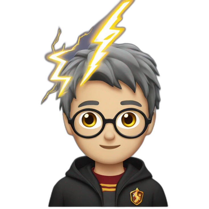 Harry potter with lightning scar emoji