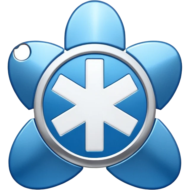 blue medical star of life symbol emoji