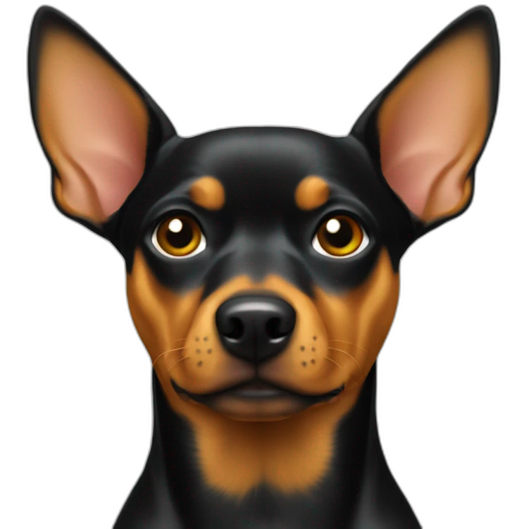 pinscher yellow head with black emoji