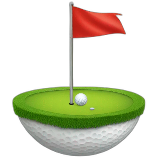 golf hole with red flag emoji