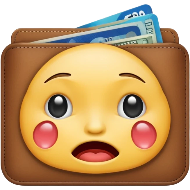 emoji that has no job and is crying with a open wallet and no money in it emoji