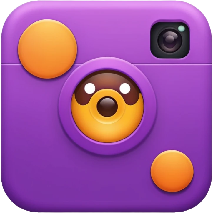 Instagram app icon, minimal design emoji