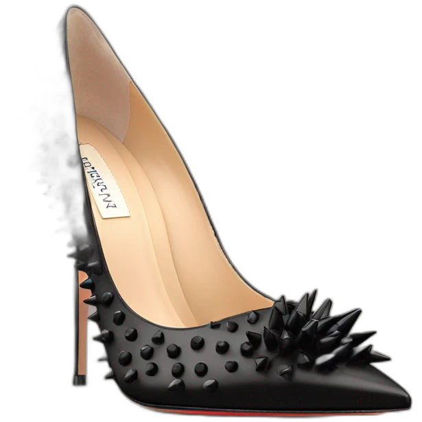 VALENTINO Tan-go PLATFORM PUMP black spikes emoji