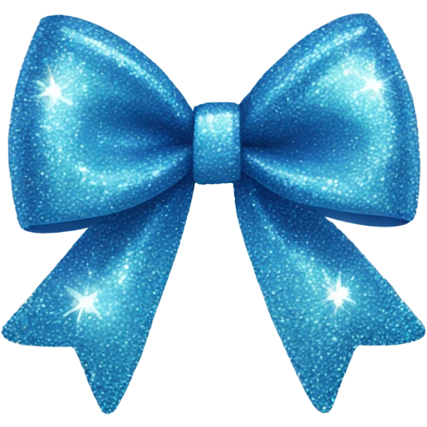 blue sparkle bow emoji