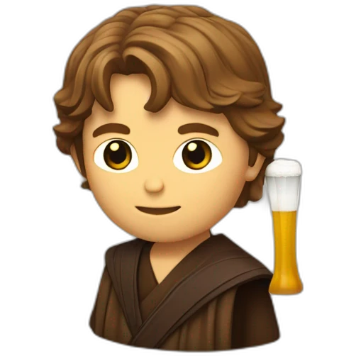 Anakin Skywalker boit une bière emoji