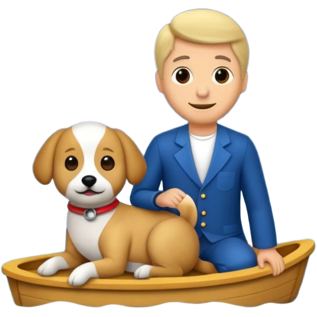 crea un emoji de buenas noches. Pon un texto : Buenas noches Javier y Tobi. Javier es una imagen de profesor y Tobi q sea imagen de un perro emoji