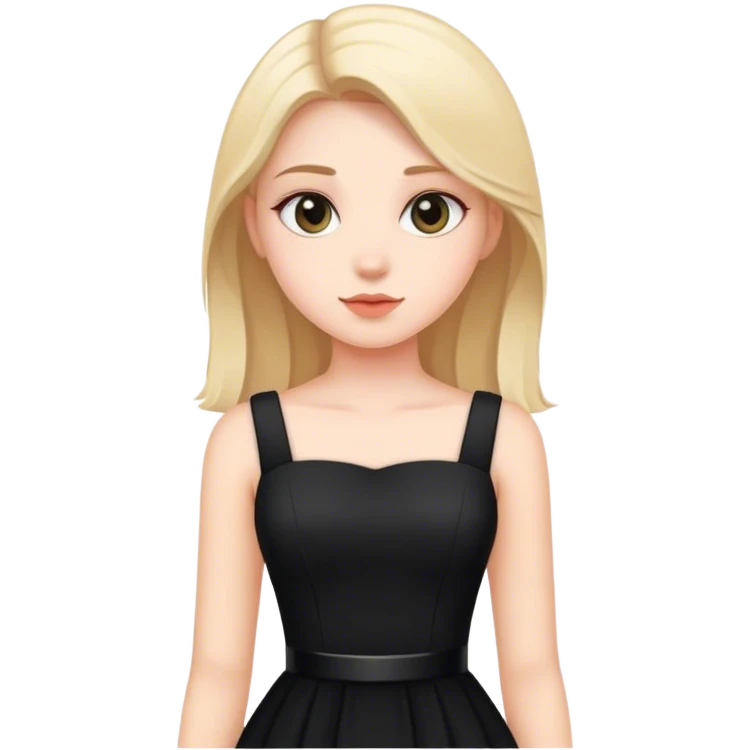 Девушка в черном платье emoji