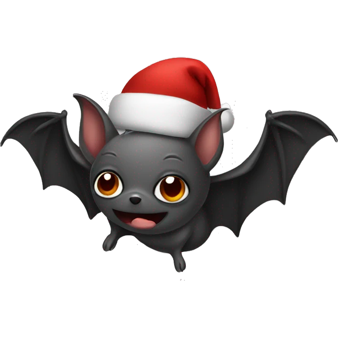 Bat wearing a Santa hat  emoji