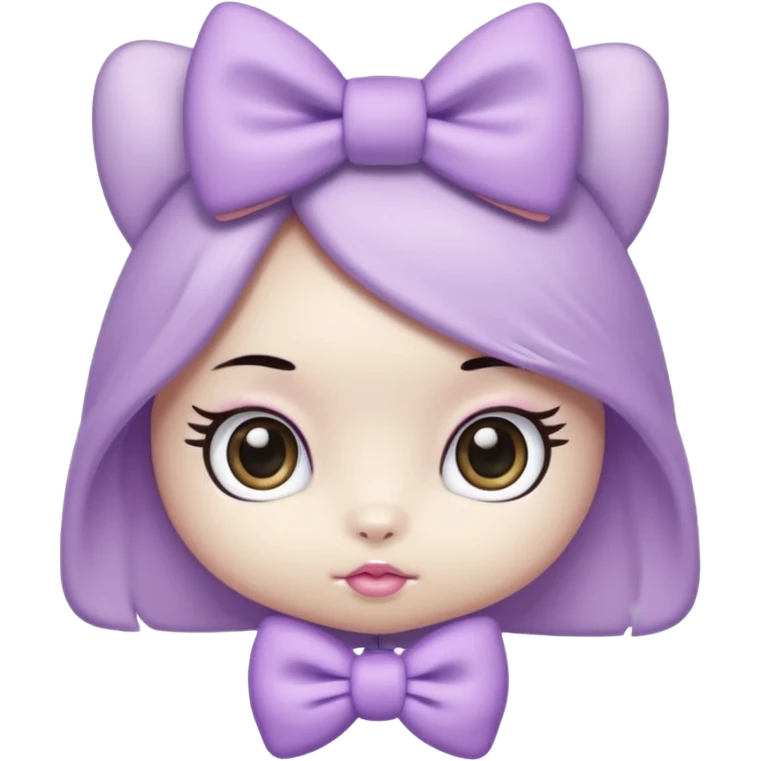 hello kitty in lilac colors emoji