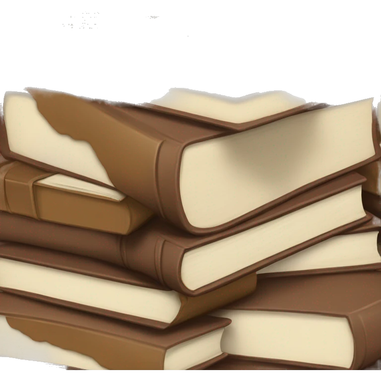 Brown and cream colored stacked books emoji