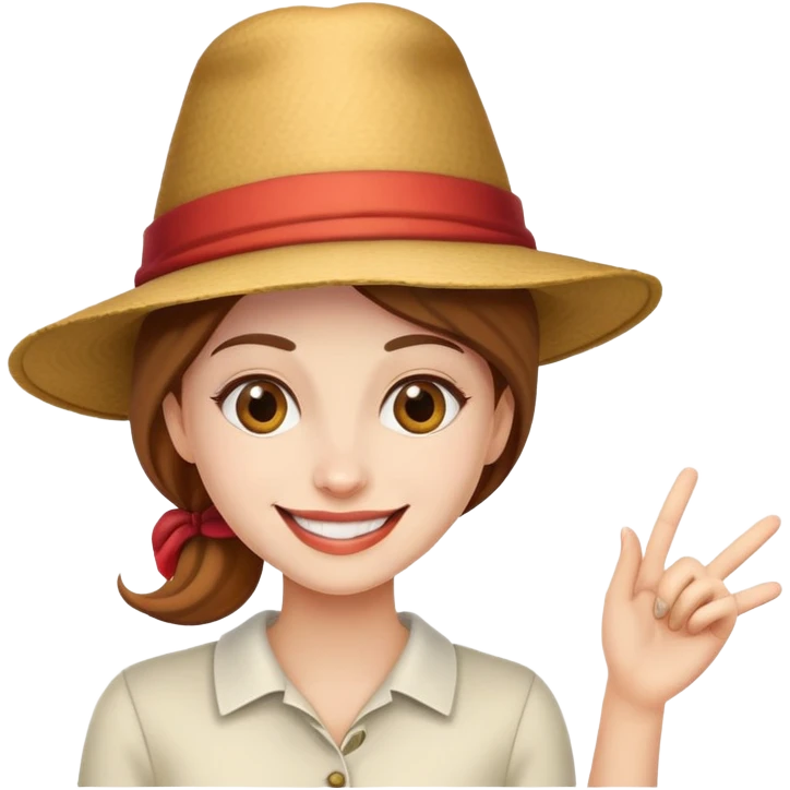 a woman making a good decision and acting like a fool emoji