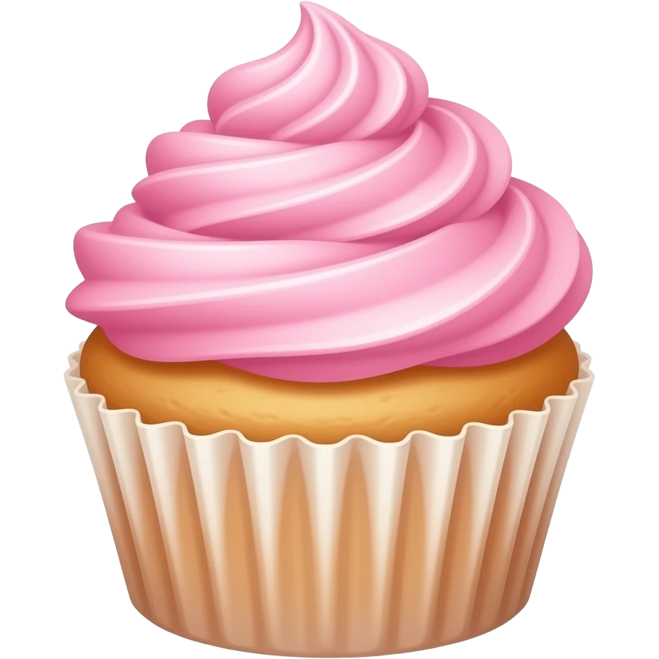 Cupcake with pink icing emoji