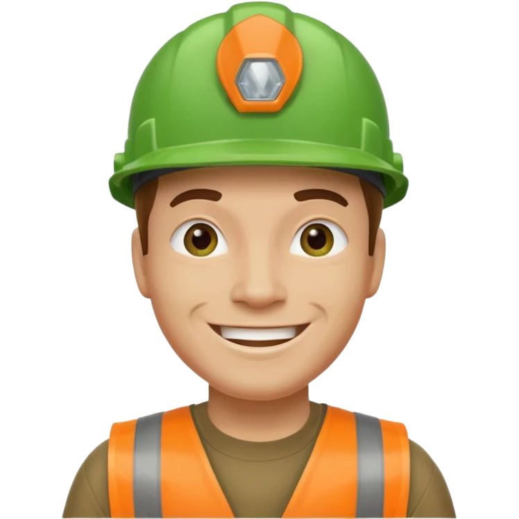 garbage man with green helmet emoji