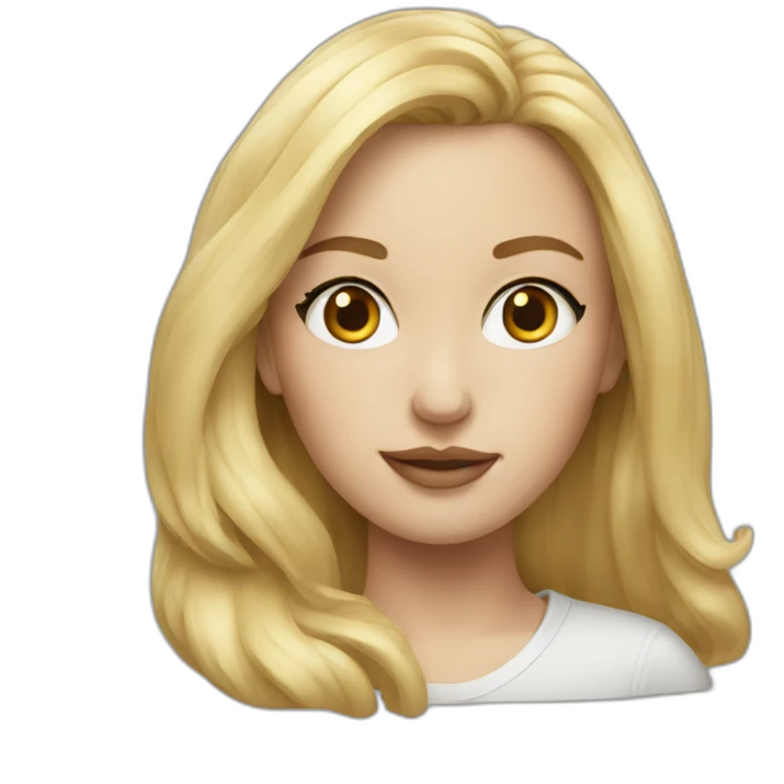 Hyper realistic blonde girl emoji