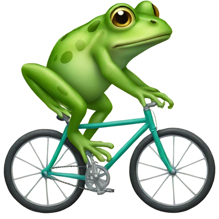 Frog riding a bicycle  emoji