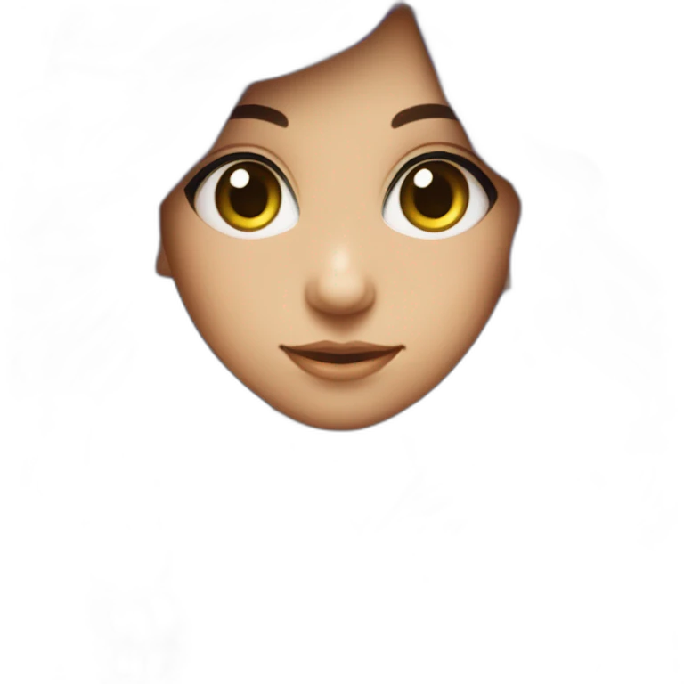 blue haired green eyed girl wearing bobble hat and green hoodie emoji