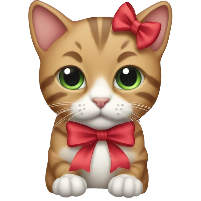 Cat with bow emoji