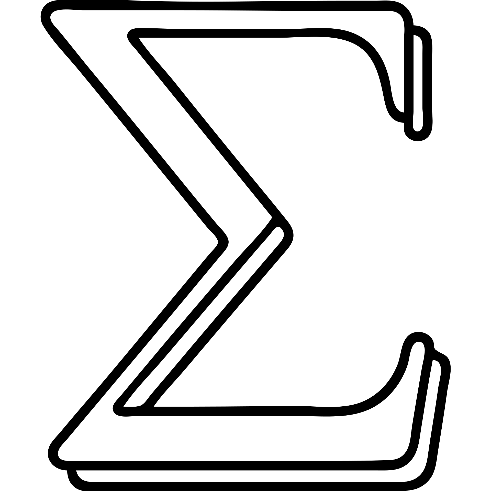 sigma symbol outlined with a shadow emoji
