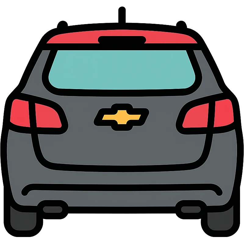 Chevrolet Cruze SW 2012 rear view, minimal style, suitable for sticker emoji