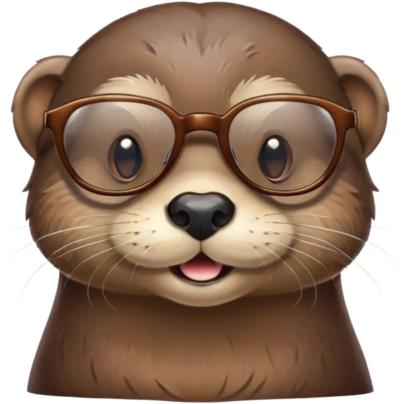 Otter with glasses emoji