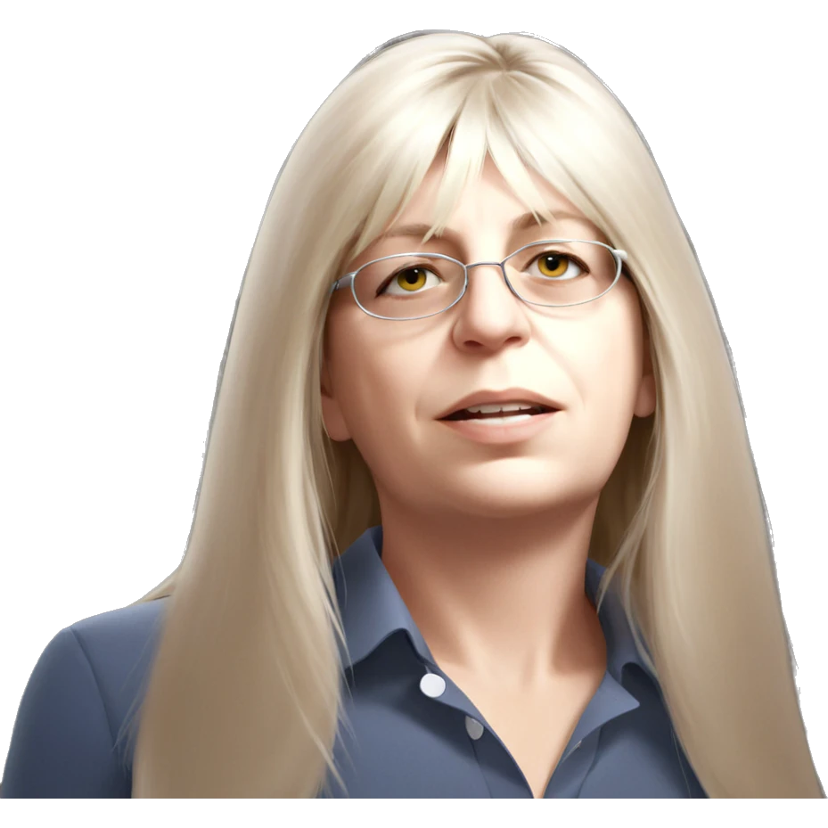 dreamy blonde girl portrait emoji