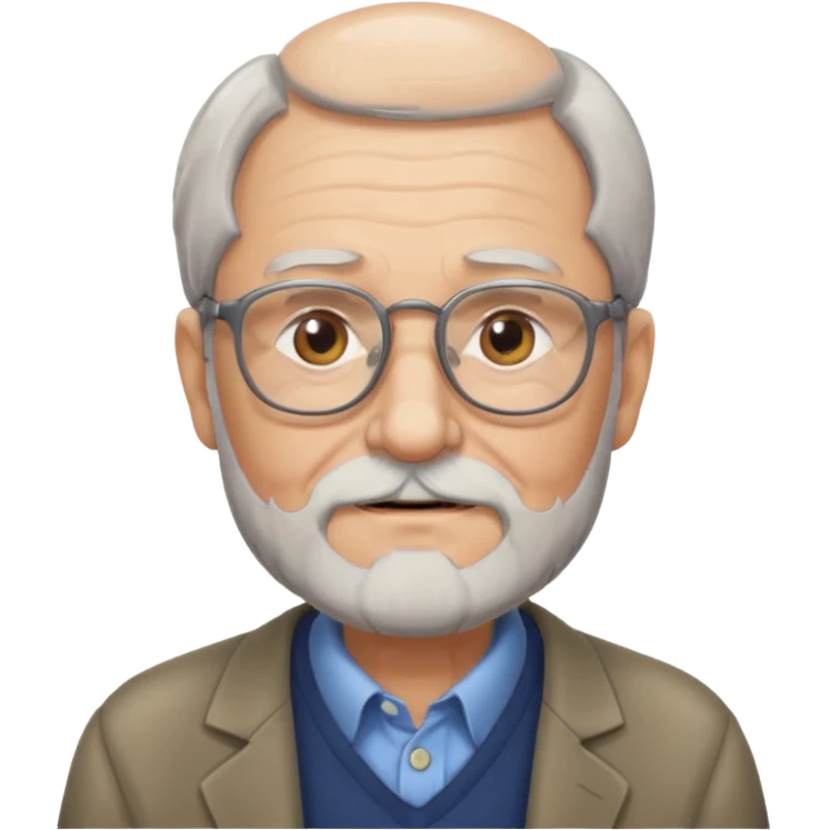 elderly glasses man with beard emoji