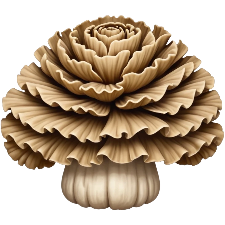 maitake mushroom with frilly edges emoji