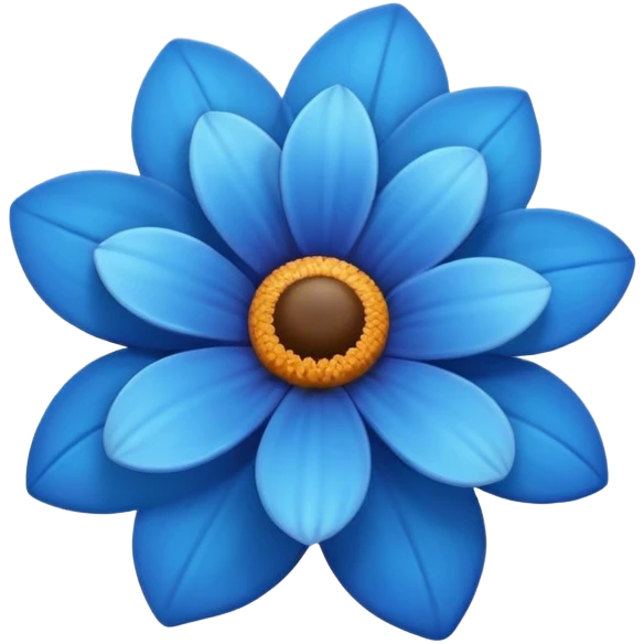 Flor azul emoji