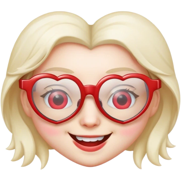 Heart with glasses and smiling  emoji