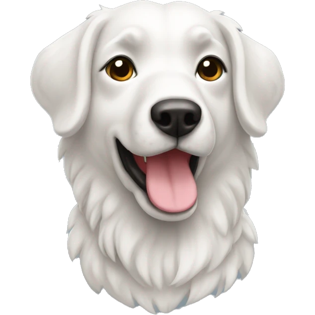 perro blanca llamada lunita emoji