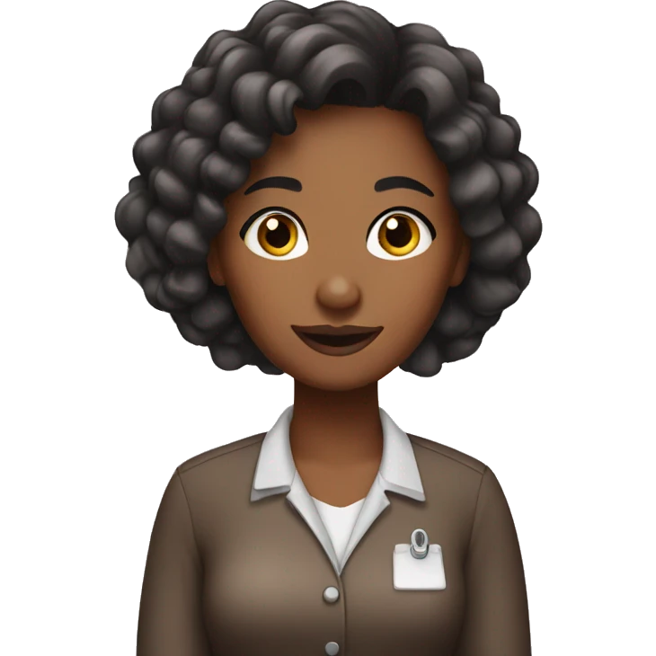 Brown nail tech girl emoji
