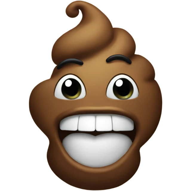 Poop singing emoji
