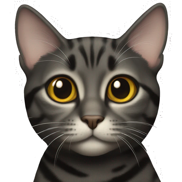 realistic black tabby cat emoji