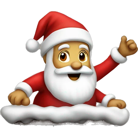 Santa Claus coming down the chimney  emoji