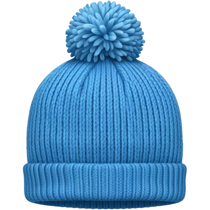 Hat with pompom light Blue emoji